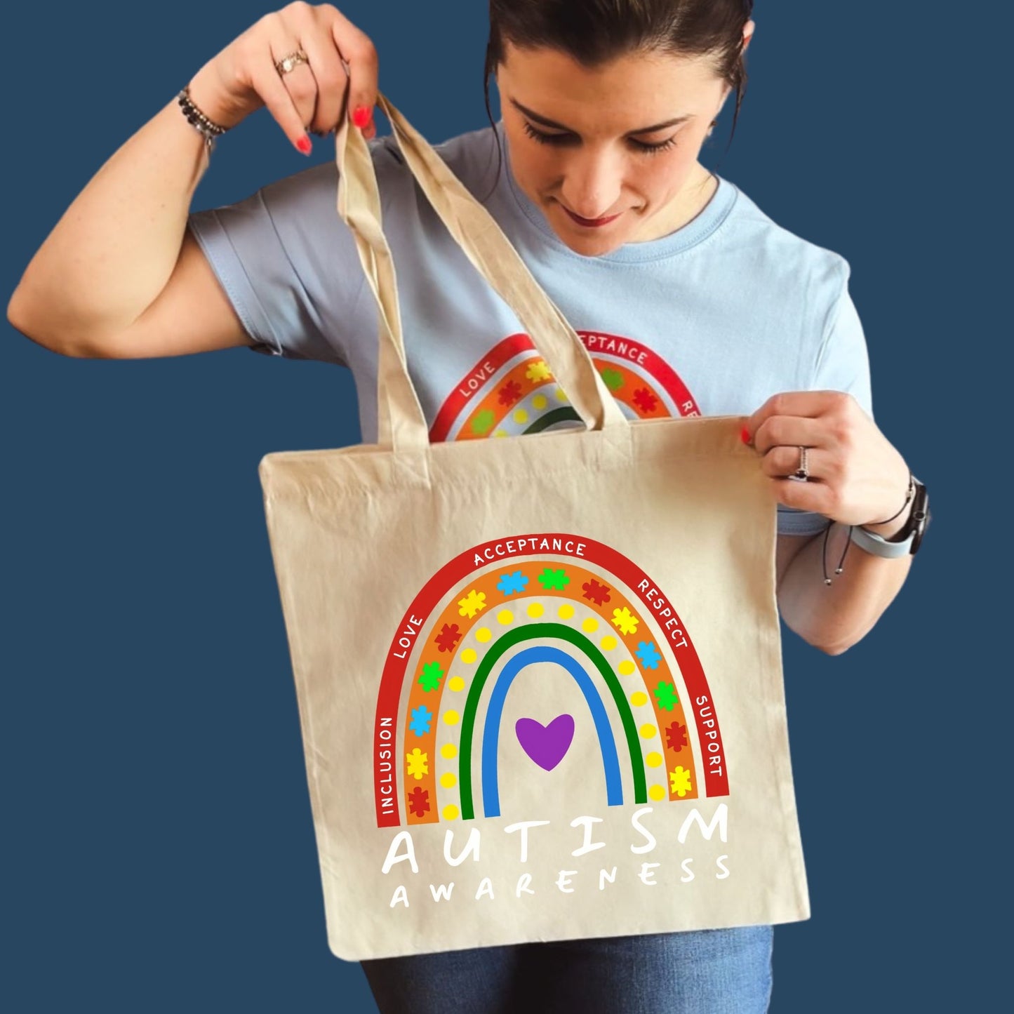 Autism Awareness Tote Bag - 100% of Profits Donated to Autism Research