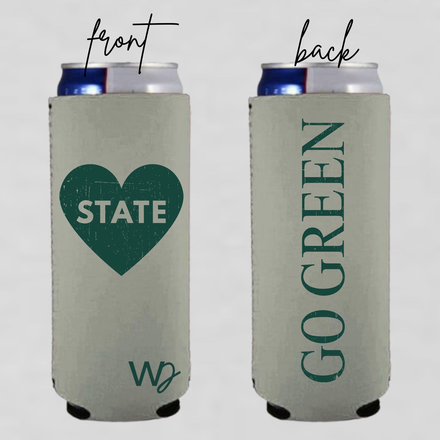 State Football 12oz Slim Can Koozie