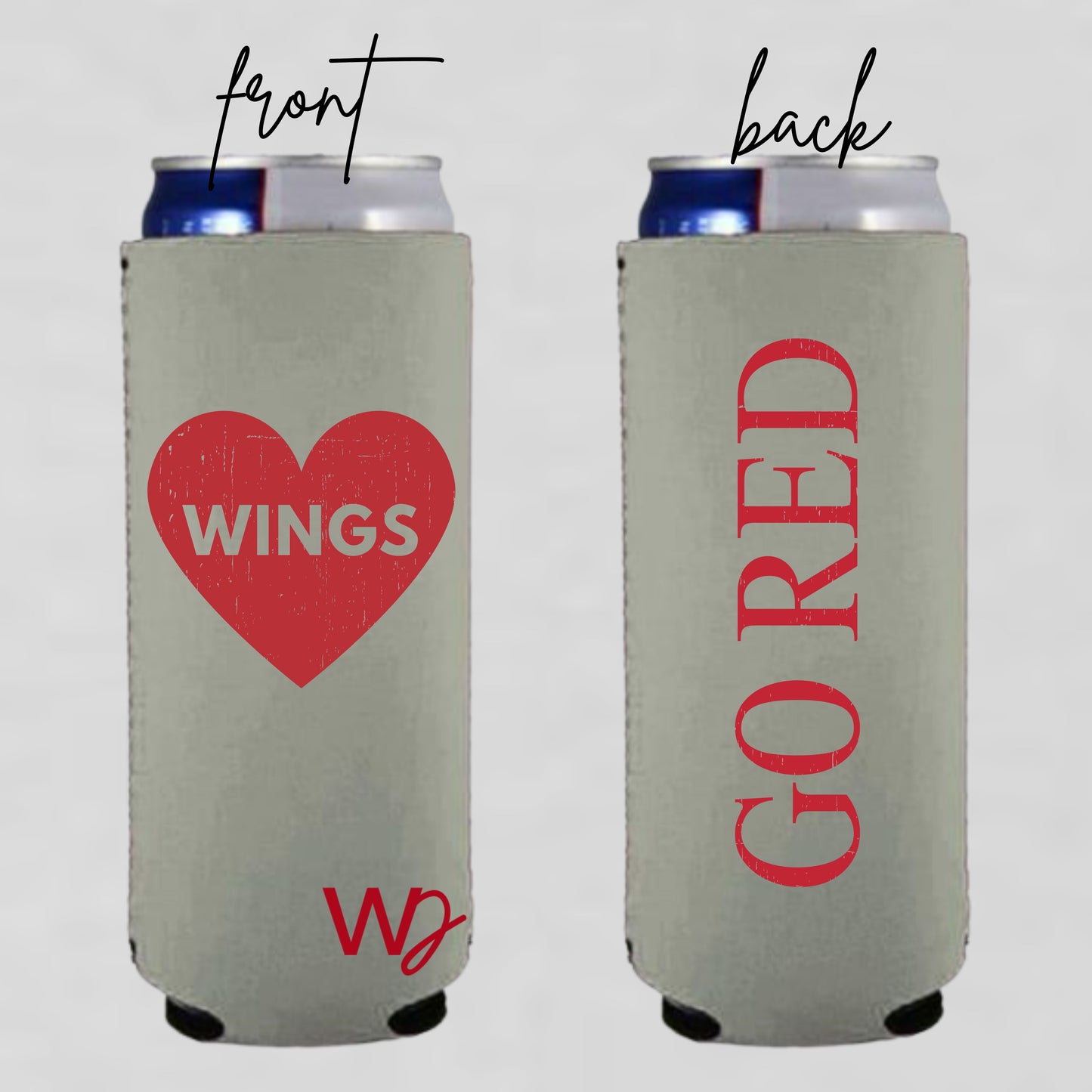 Detroit Hockey 12oz Slim Can Koozie