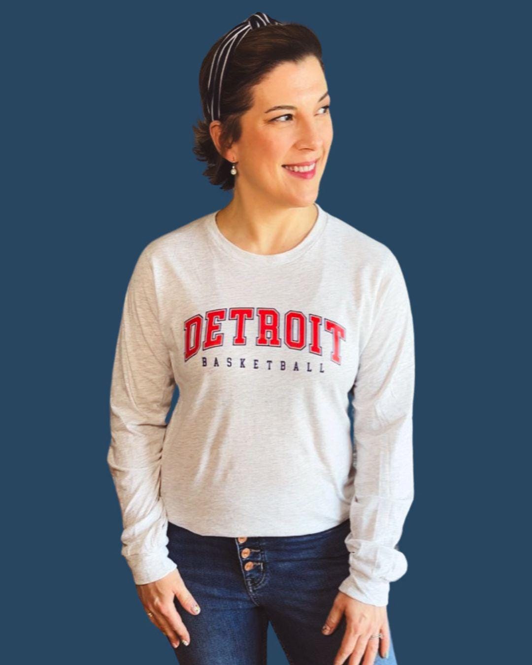 Detroit Basketball Long Sleeve | Unisex Game Day Shirt | Soft Athletic Fit | Basketball Fan Long Sleeve Tee | Detroit Sports Apparel