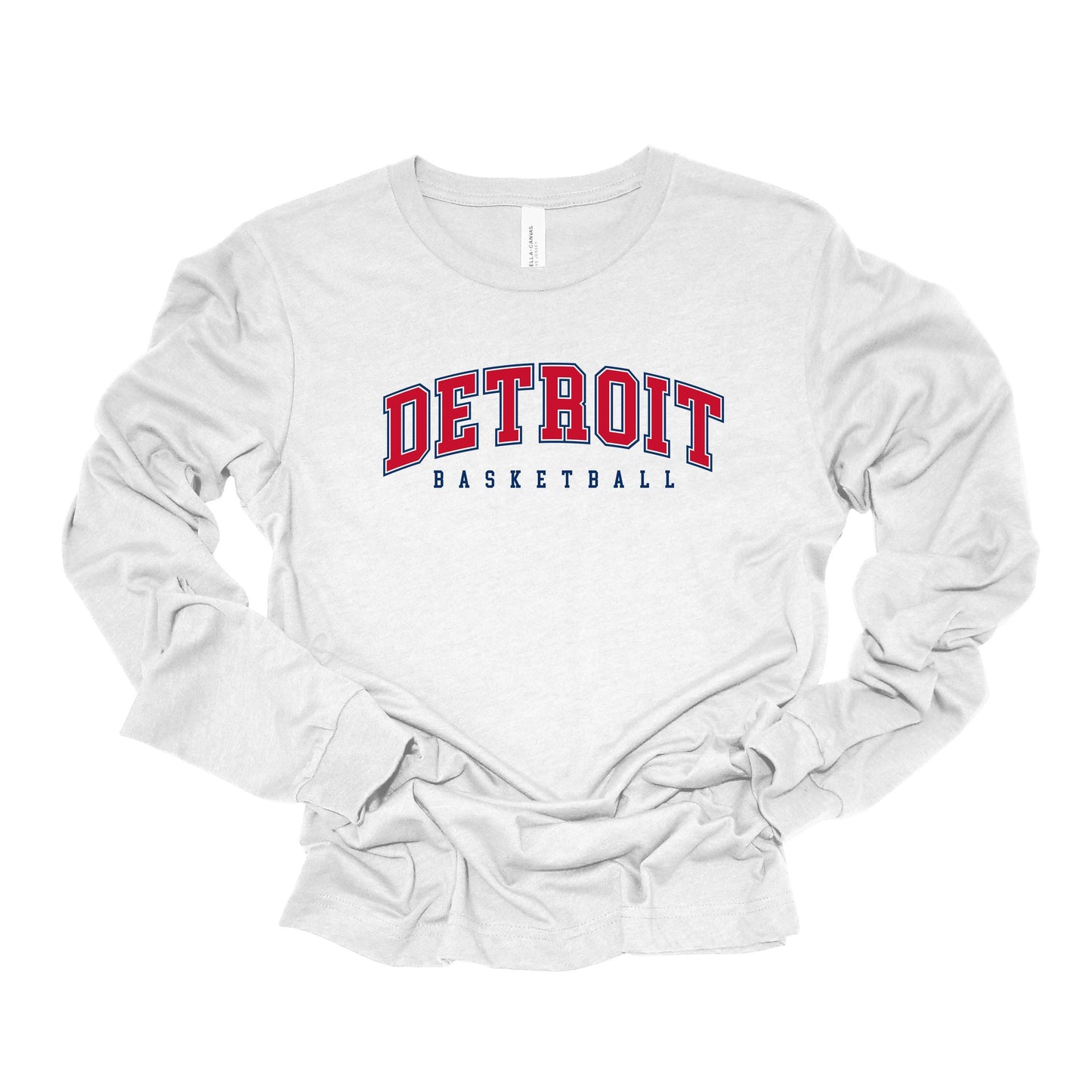 Detroit Basketball Long Sleeve | Unisex Game Day Shirt | Soft Athletic Fit | Basketball Fan Long Sleeve Tee | Detroit Sports Apparel
