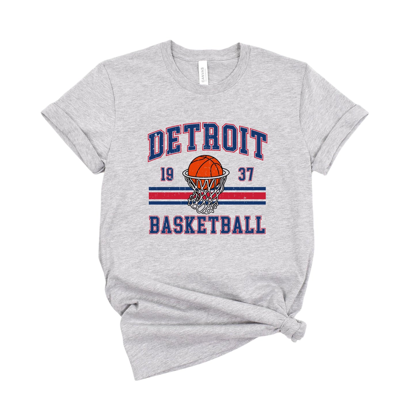Vintage Detroit Basketball T-Shirt | Retro Game Day Tee | Soft Unisex Short Sleeve Shirt | Old School Fan Apparel | Detroit Sportswear