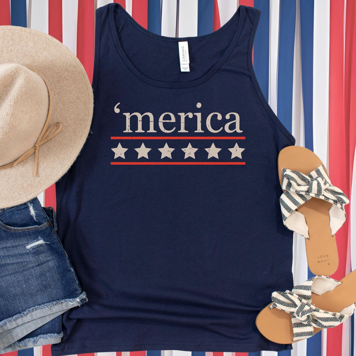 Merica Vintage Grunge Tank Top