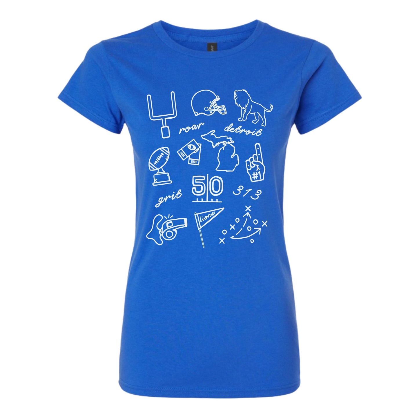 Detroit Football Doodle Women’s T-Shirt