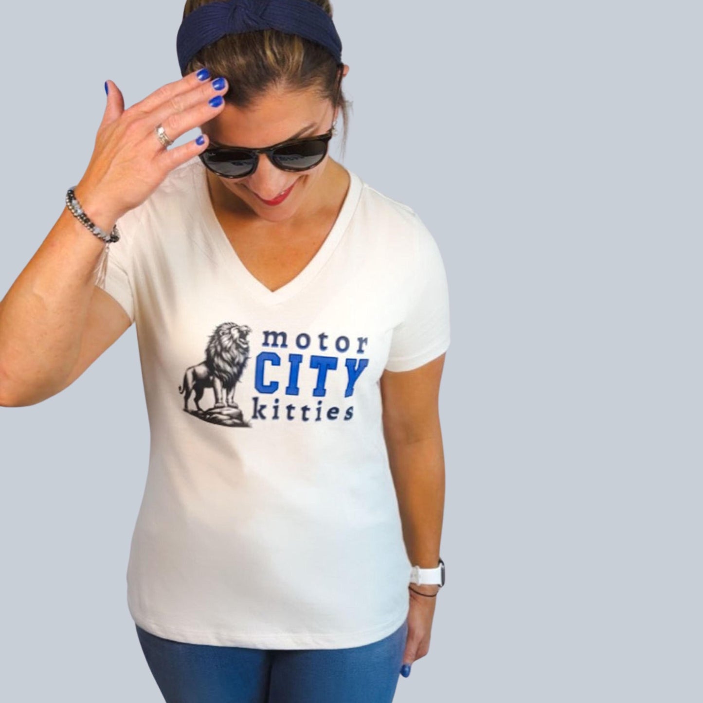 Motor City Kitties V-Neck Tee