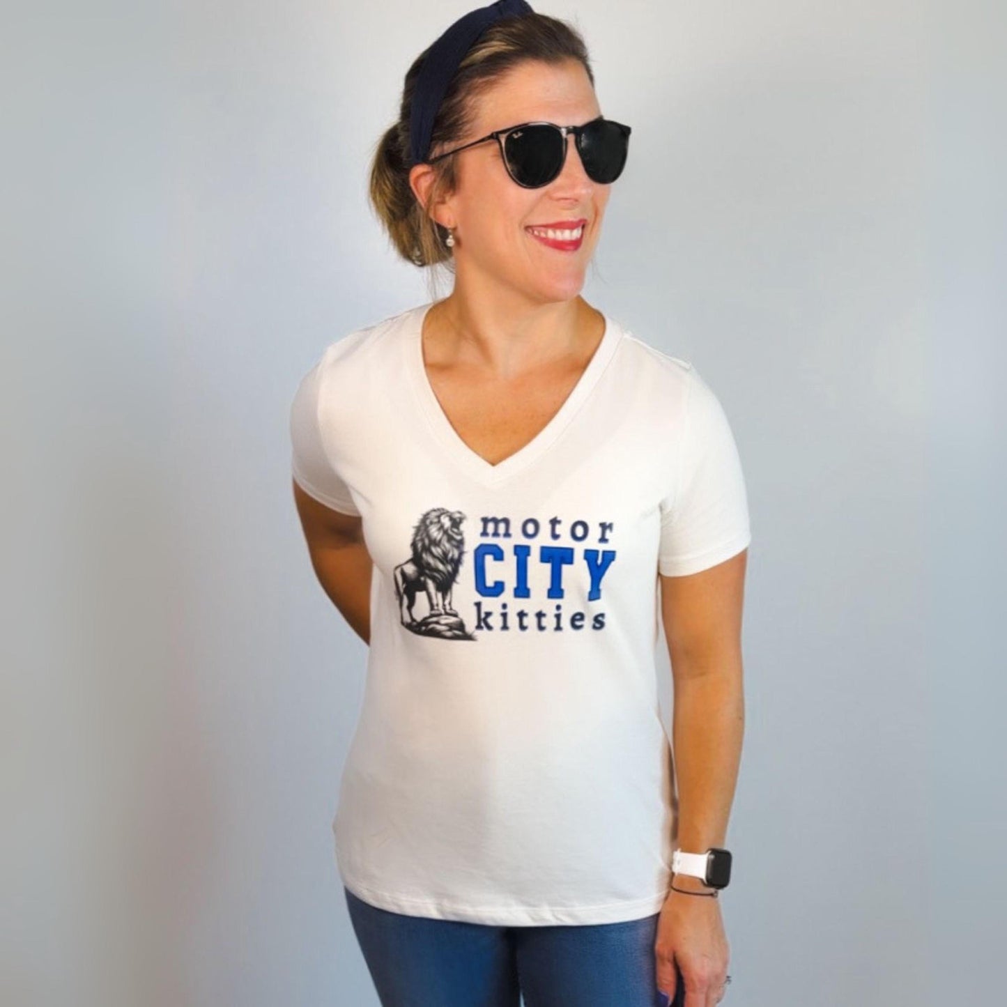 Motor City Kitties V-Neck Tee