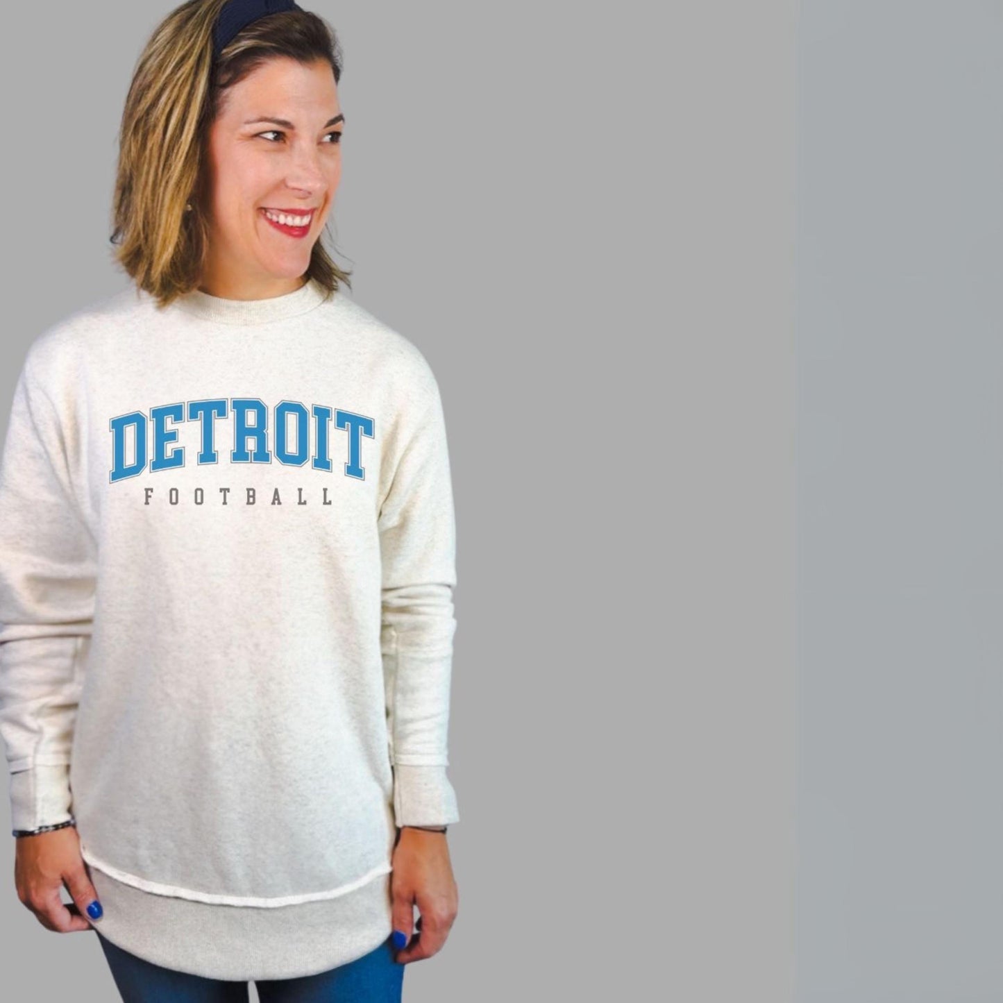 Detroit Football Women’s Crewneck Sweatshirt