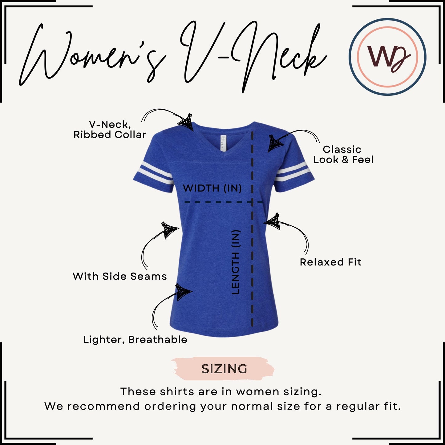 Detroit Women’s Football V-Neck Tee