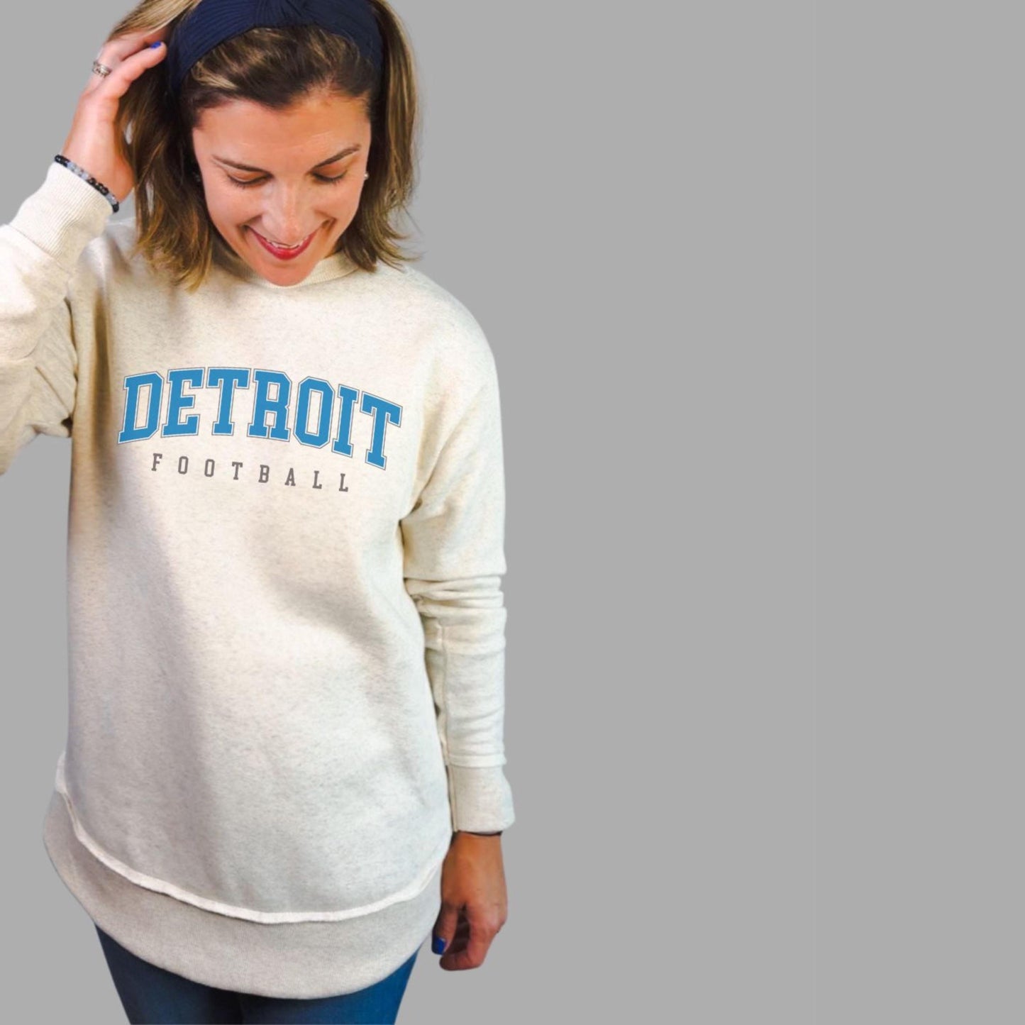 Detroit Football Women’s Crewneck Sweatshirt