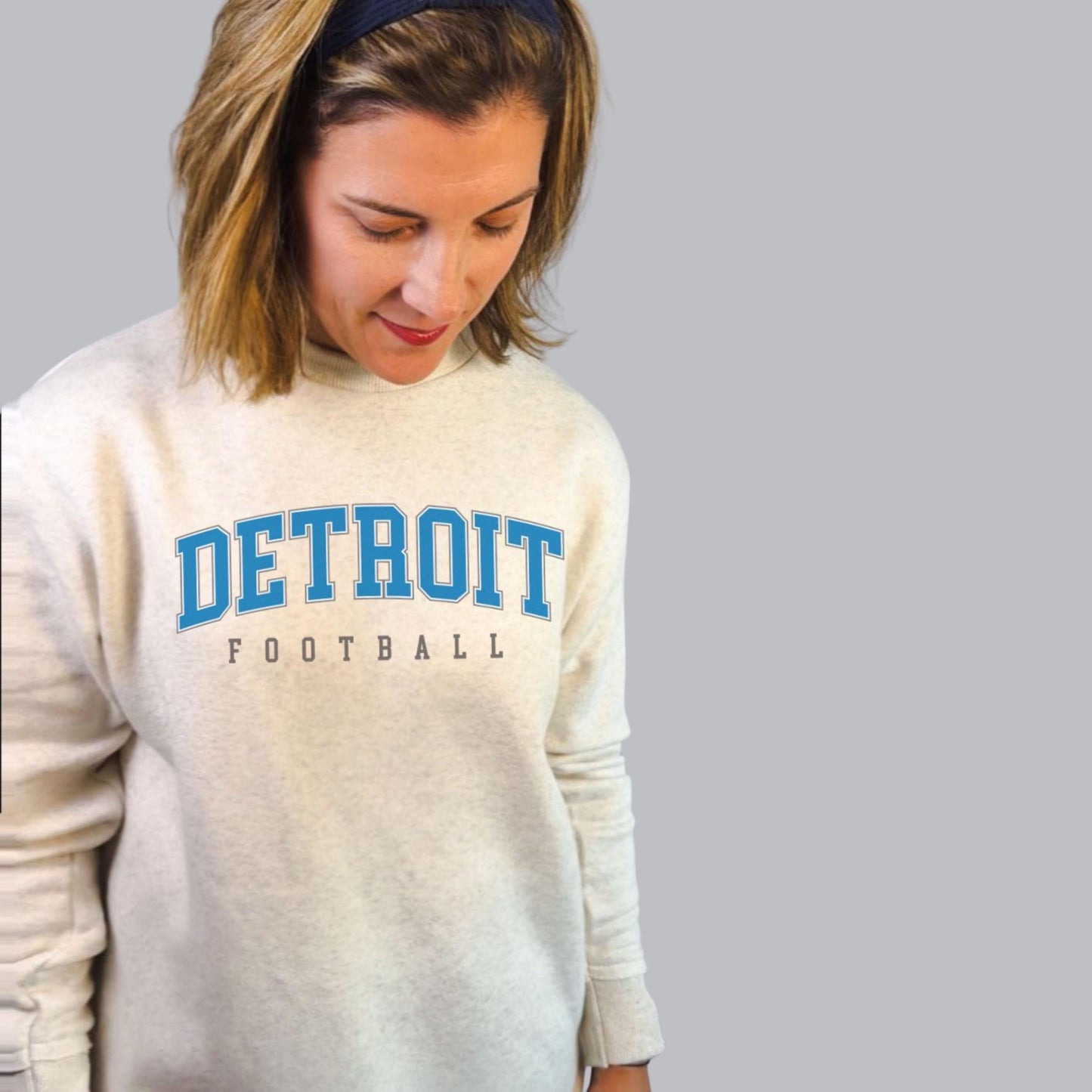 Detroit Football Women’s Crewneck Sweatshirt
