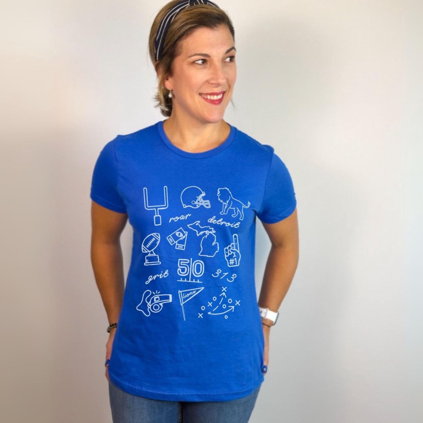Detroit Football Doodle Women’s T-Shirt