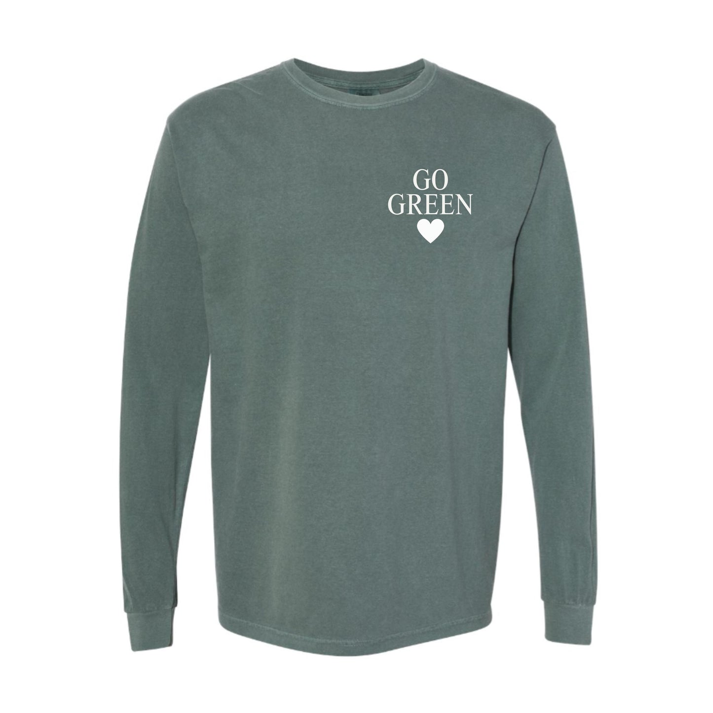 Go Green Long Sleeve Football Shirt | Michigan College Game Day Gear | College Football Game Day Top | East Lansing Fan Spirit Outfit