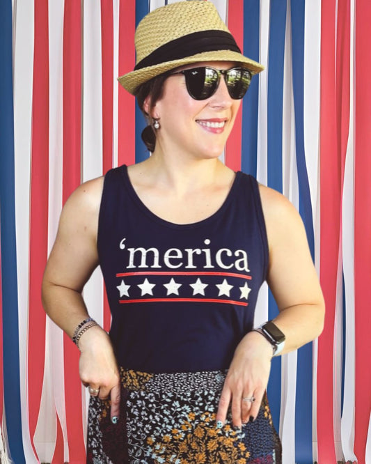 'Merica Vintage Grunge Tank Top