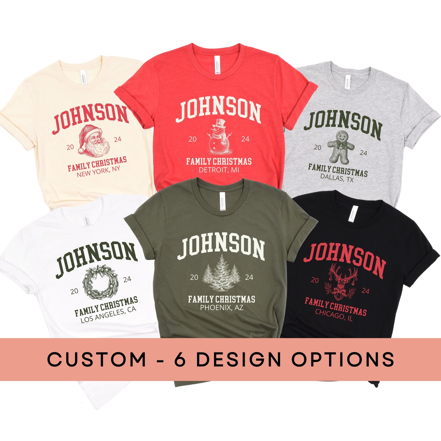 Custom Christmas Matching Family T-Shirts