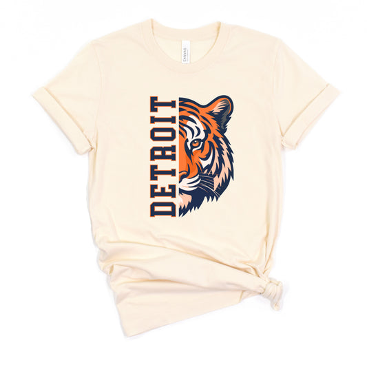 Detroit (Vertical) Tiger Short Sleeve Shirt (Ready to Ship)