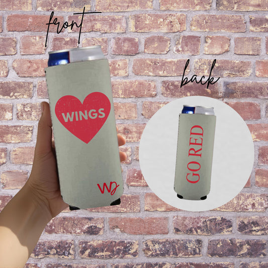 Detroit Hockey 12oz Slim Can Koozie