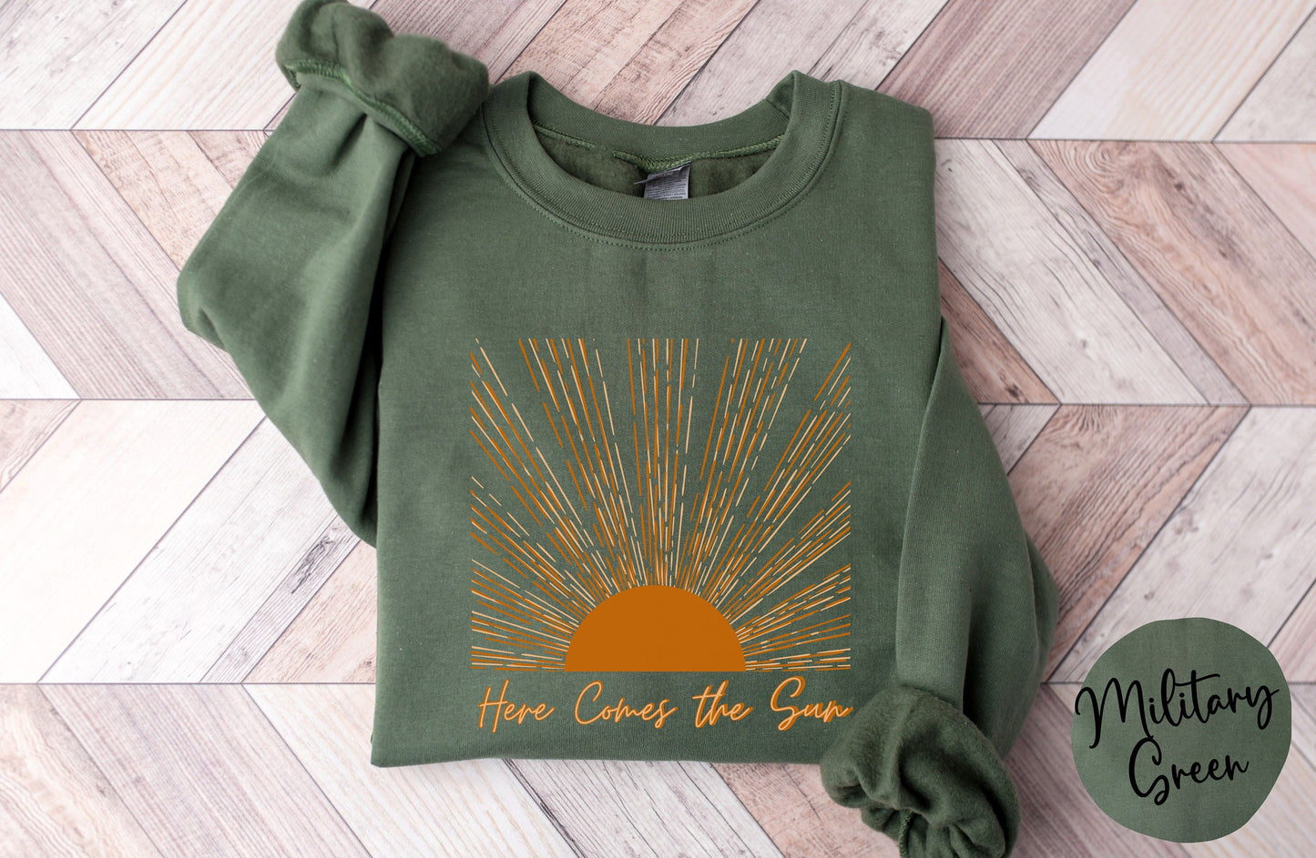 Here Comes the Sun Sweatshirt, Retro Style Shirt, Hippie Shirt, Vintage Inspired Shirt, Retro Sun Shirt, Summer Shirt, Chasing Sunshine