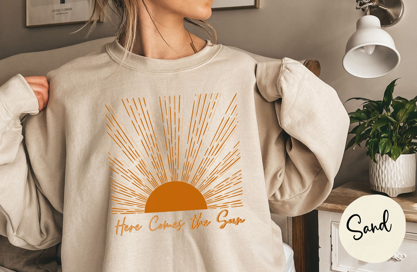 Here Comes the Sun Sweatshirt, Retro Style Shirt, Hippie Shirt, Vintage Inspired Shirt, Retro Sun Shirt, Summer Shirt, Chasing Sunshine