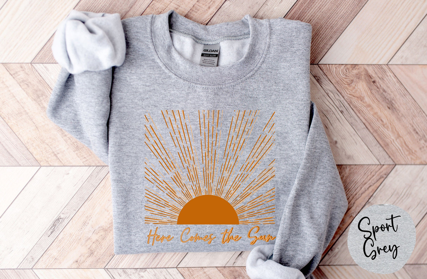 Here Comes the Sun Sweatshirt, Retro Style Shirt, Hippie Shirt, Vintage Inspired Shirt, Retro Sun Shirt, Summer Shirt, Chasing Sunshine