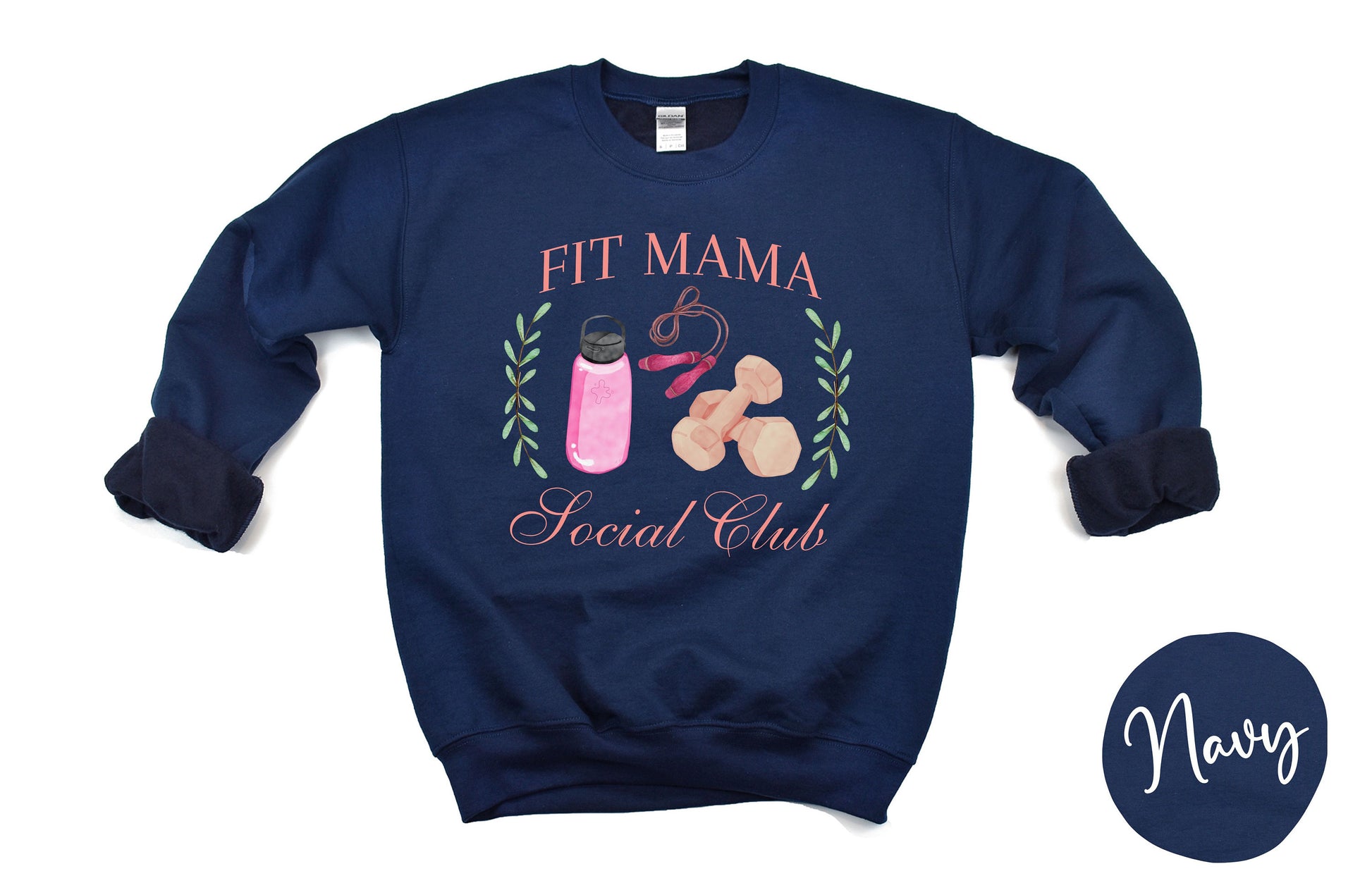 Women's Fit Mama Social Club Sweatshirt | Women's Fitness Shirt | Trendy Fitness Shirt | Women's Activewear | Social Club Tank | Fitness