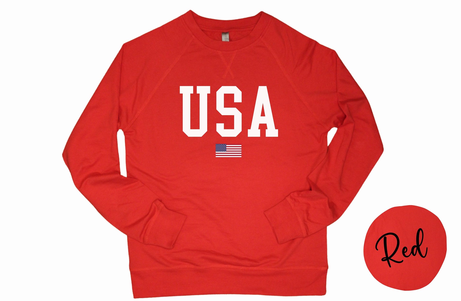 USA Flag Lightweight Pullover Sweater