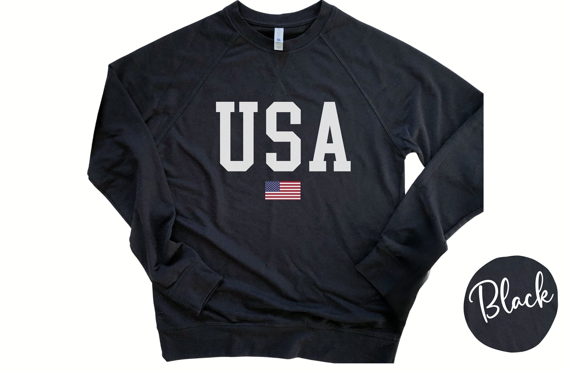 USA Flag Lightweight Pullover Sweater