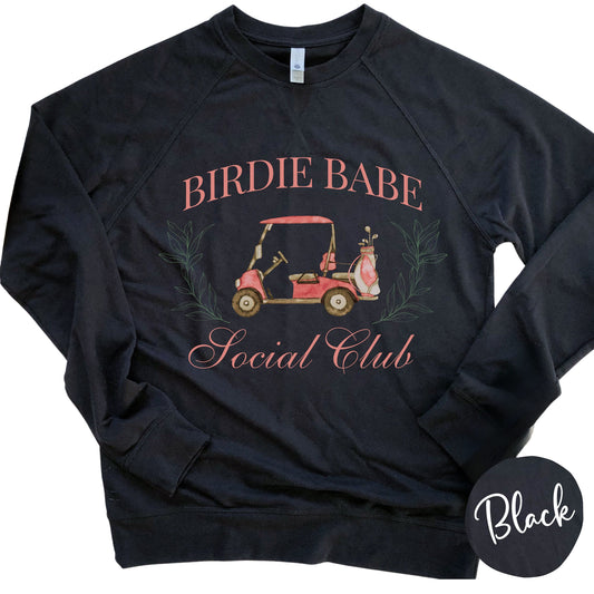 Women's Birdie Babe Social Club Lightweight Pullover Sweater | Womens Golf Shirt | Girl Golf Trip | Women's Golf League | Golf Shirt For Her