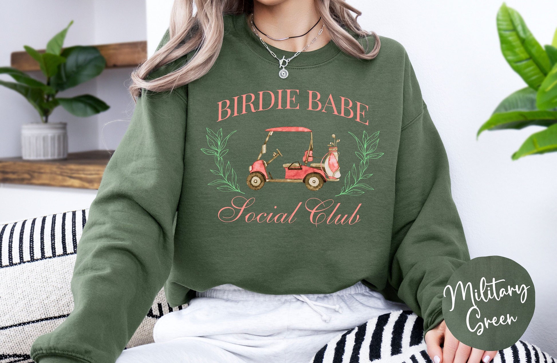 Womens Birdie Babe Social Club Sweatshirt | Womens Golf Shirt | Girl Golf Trip | Womens Golf League | Golf Shirt For Her | Trendy Golf Shirt