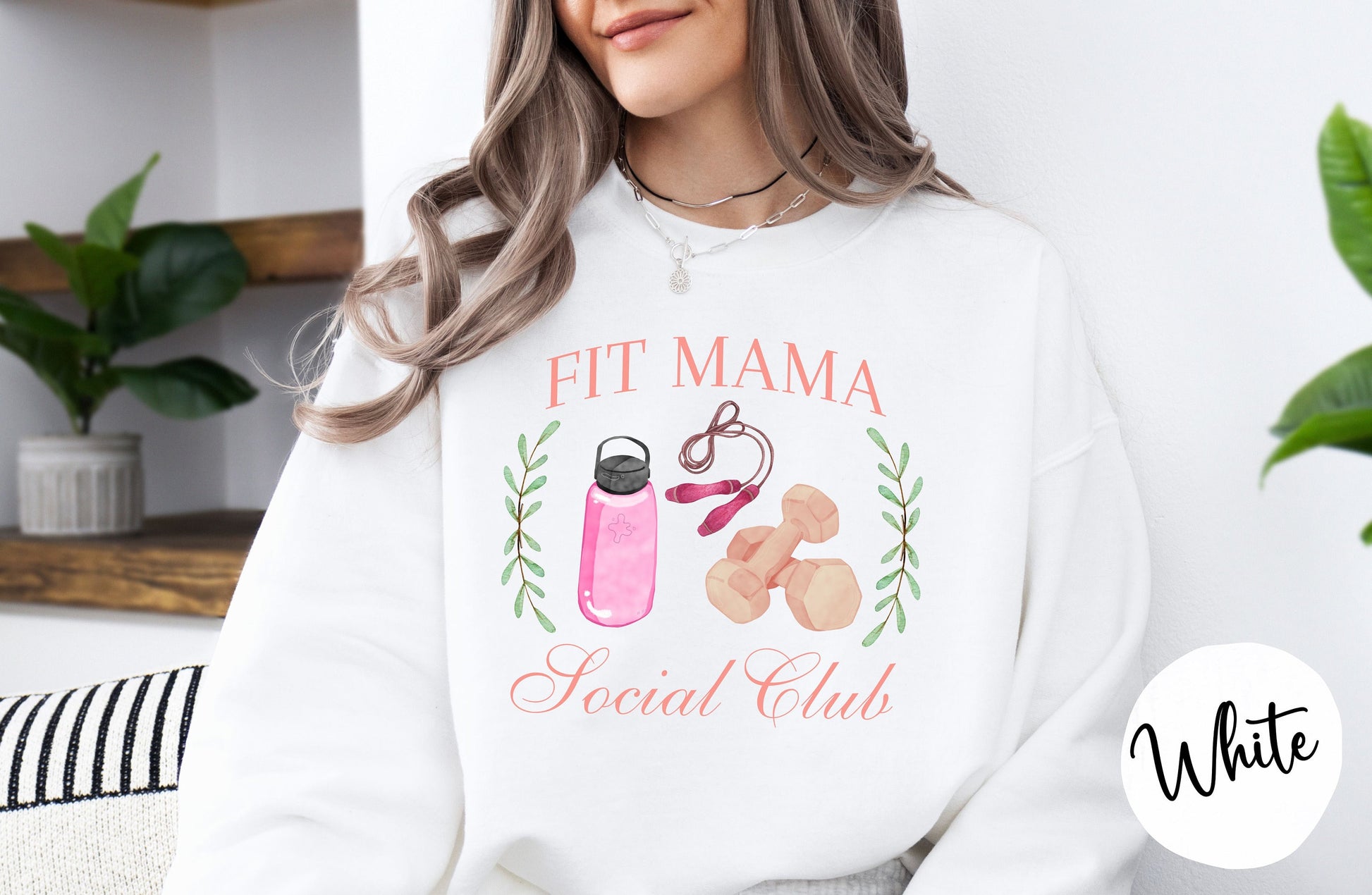 Women's Fit Mama Social Club Sweatshirt | Women's Fitness Shirt | Trendy Fitness Shirt | Women's Activewear | Social Club Tank | Fitness