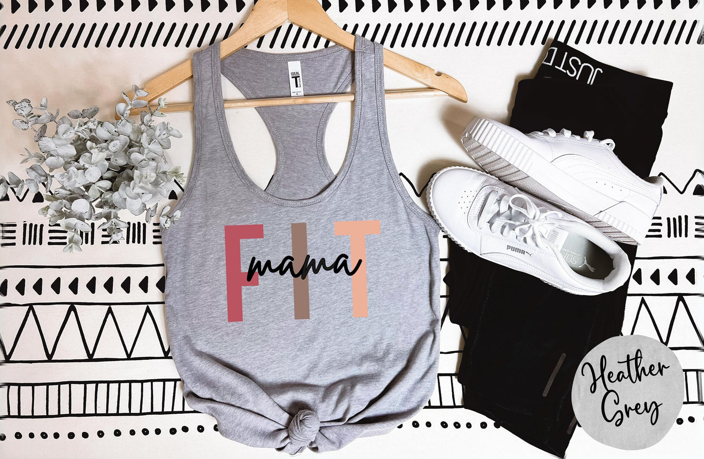 Fit Mama Racerback Tank Top | Fitness Shirt for Women | Fitness Shirt | Women's Fitness | Gym Shirt | Gym Shirt for Her | Mom Workout Shirt