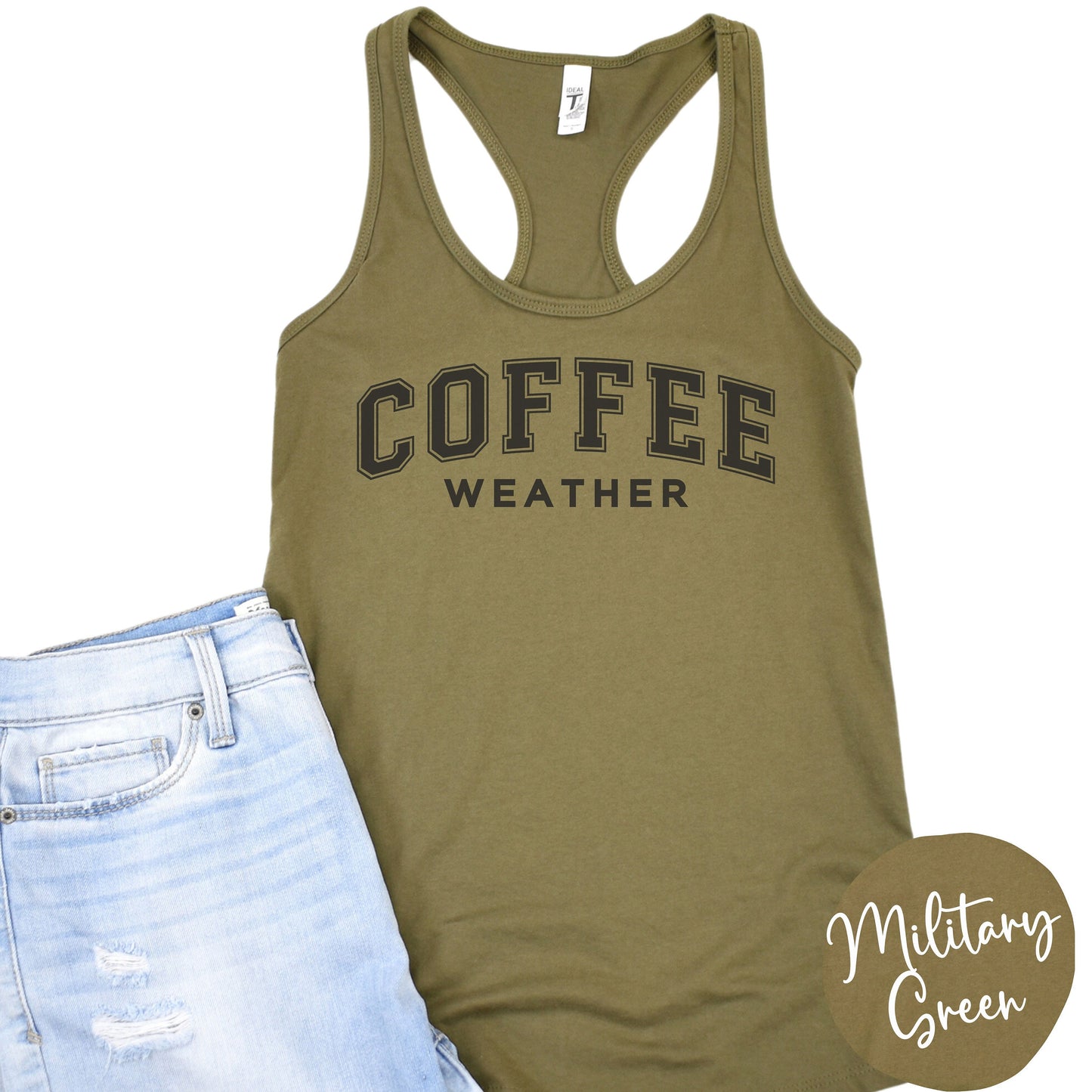 Coffee Weather Racerback Tank