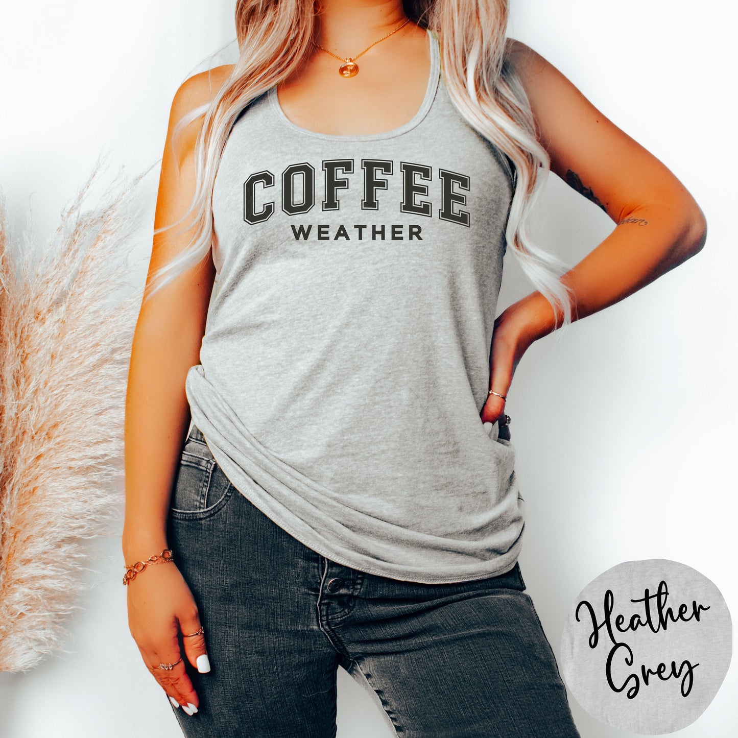 Coffee Weather Racerback Tank