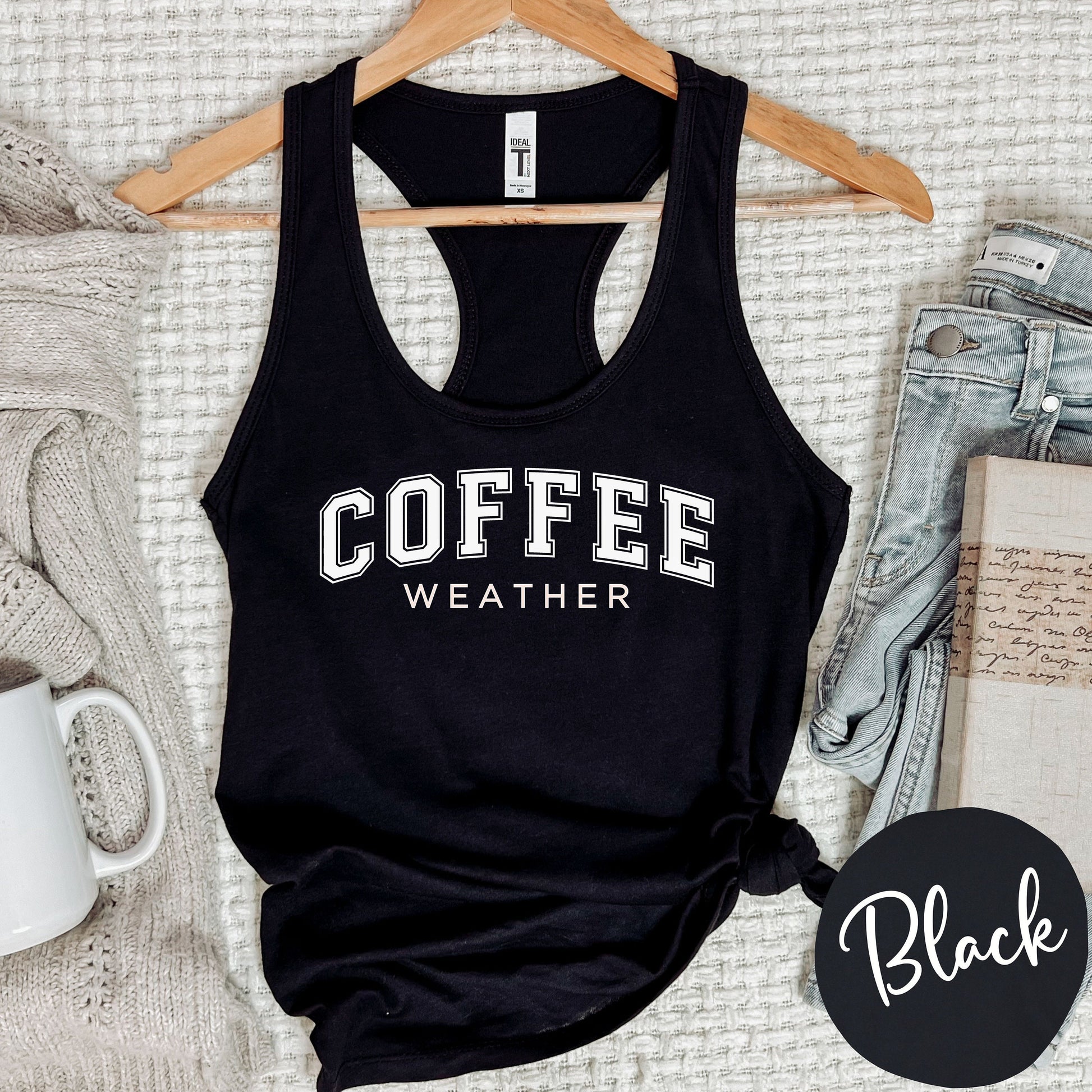 Coffee Weather Racerback Tank