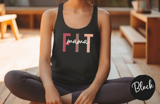 Fit Mama Racerback Tank Top | Fitness Shirt for Women | Fitness Shirt | Women's Fitness | Gym Shirt | Gym Shirt for Her | Mom Workout Shirt