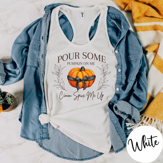 Funny Pumpkin Spice Racerback Tank