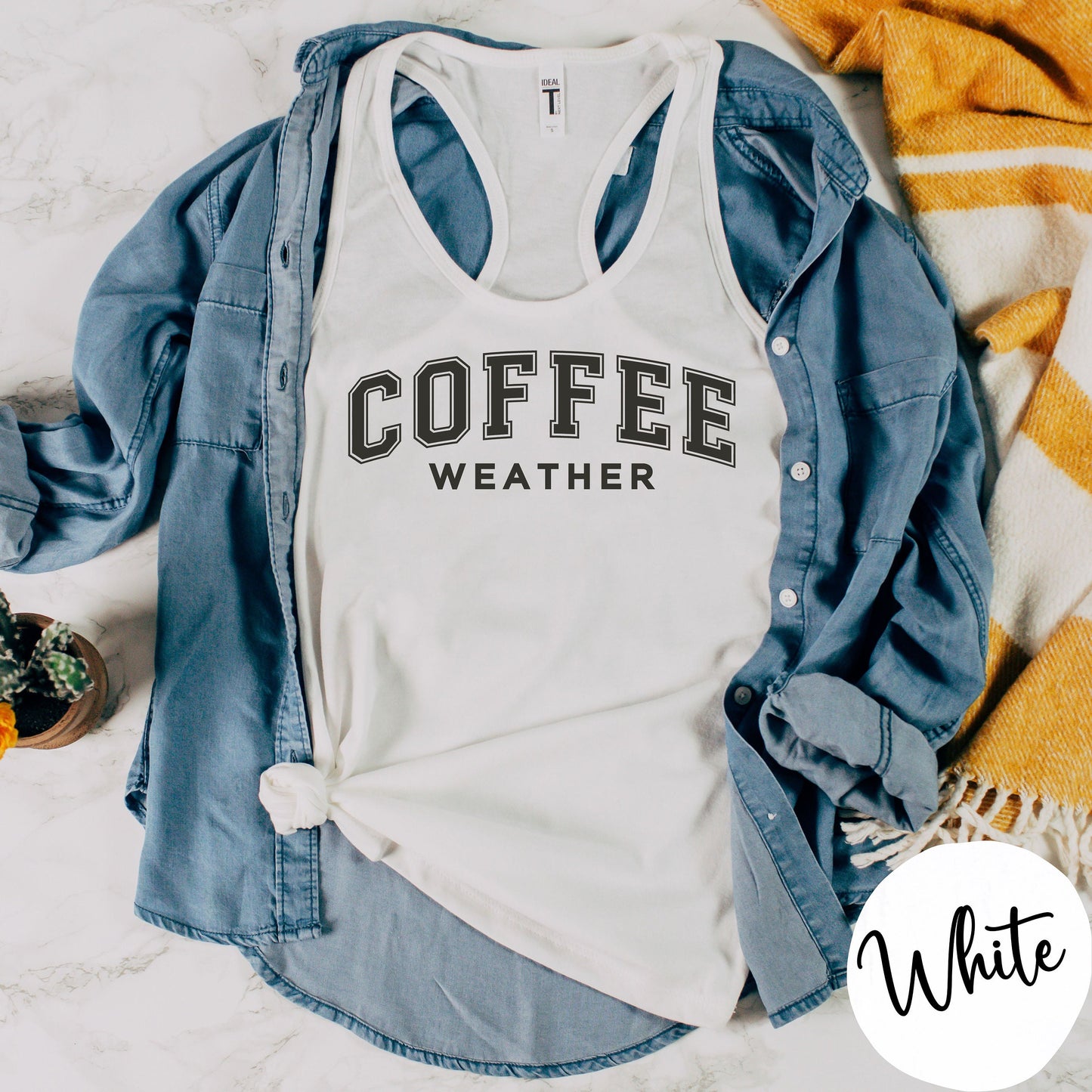 Coffee Weather Racerback Tank