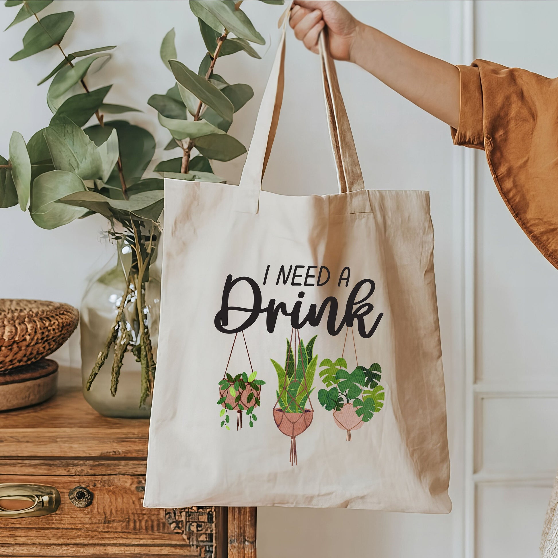 I Need a Drink Canvas Tote Bag