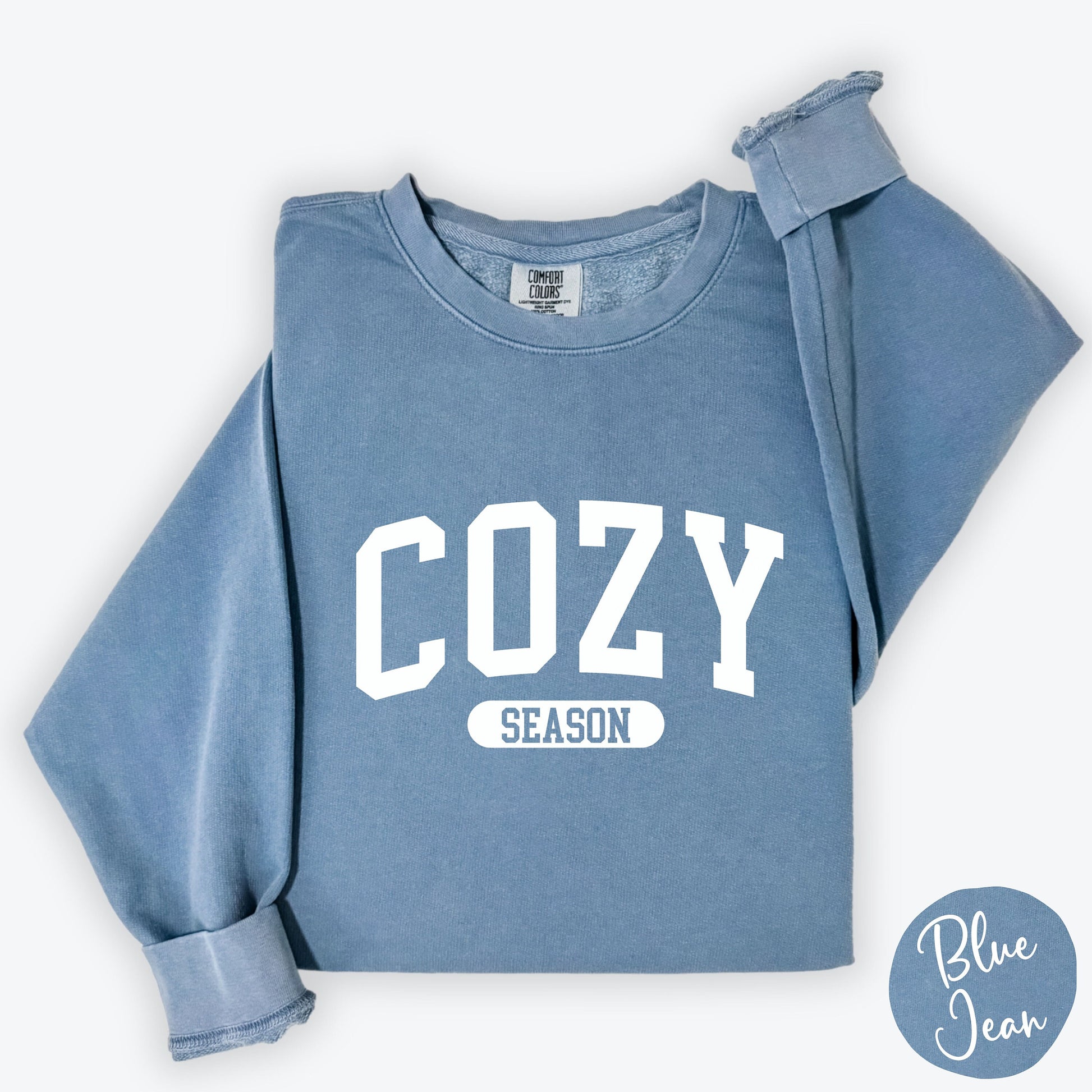 Cozy Season Lightweight Fleece Sweatshirt | Fall Shirt Women | Autumn Shirt | Thanksgiving Shirt | Fall Shirt | Cozy Shirt | Cute Fall Shirt