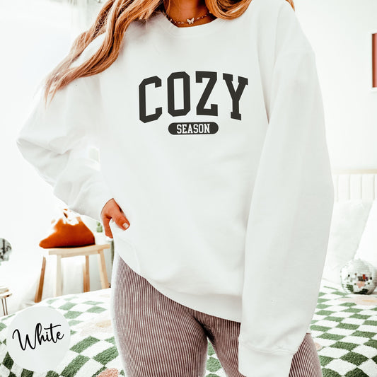 Cozy Season Lightweight Fleece Sweatshirt | Fall Shirt Women | Autumn Shirt | Thanksgiving Shirt | Fall Shirt | Cozy Shirt | Cute Fall Shirt