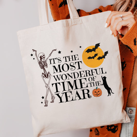 Spooky Season Lover Canvas Tote Bag | Halloween Tote Bag | Cute Halloween Bag | Treat or Treating Tote Bag | Cute Halloween Tote Gift Bag