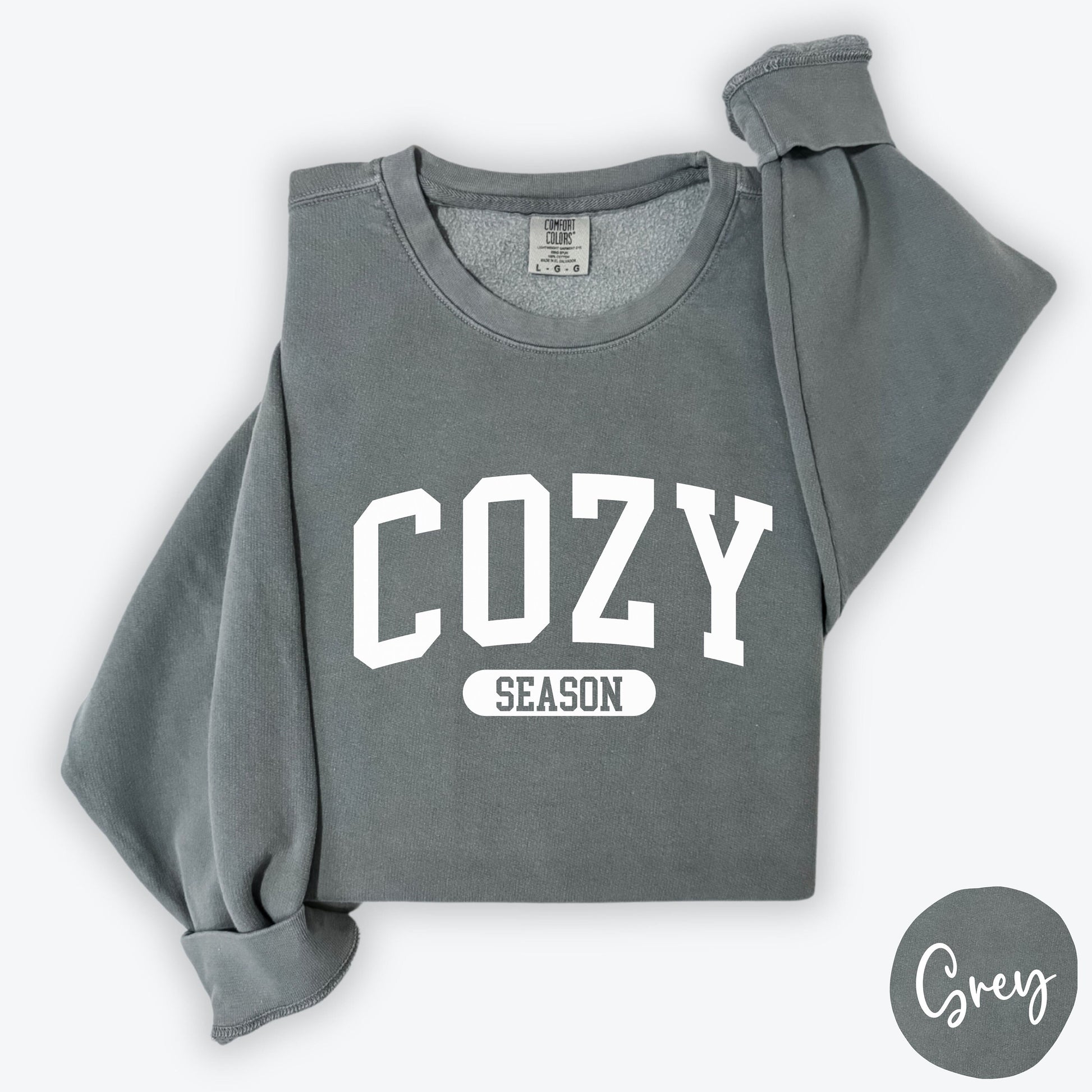 Cozy Season Lightweight Fleece Sweatshirt | Fall Shirt Women | Autumn Shirt | Thanksgiving Shirt | Fall Shirt | Cozy Shirt | Cute Fall Shirt