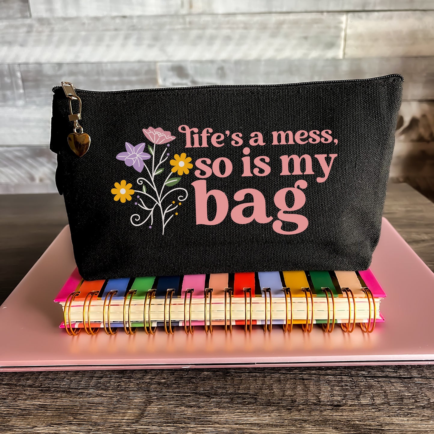 Cute Sayings - Cotton Canvas Makeup Bag | Bridesmaid Cosmetic Bag | Cute Makeup Bag | Bridesmaid Proposal | Bridesmaid Gift | Gift for Her