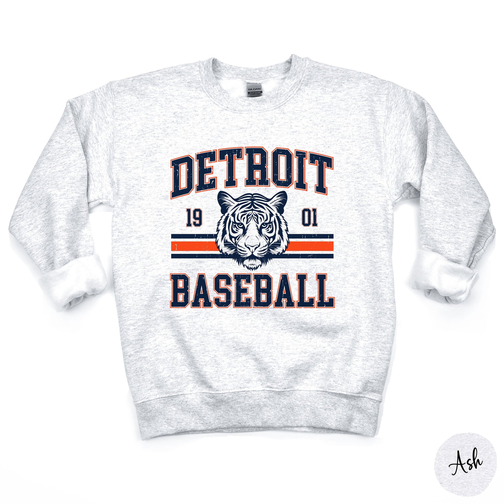 Detroit Vintage Baseball Sweatshirt | Retro Sports Pullover | Unisex Cozy Sweater | Gift for Baseball Fans | Vintage Detroit Apparel