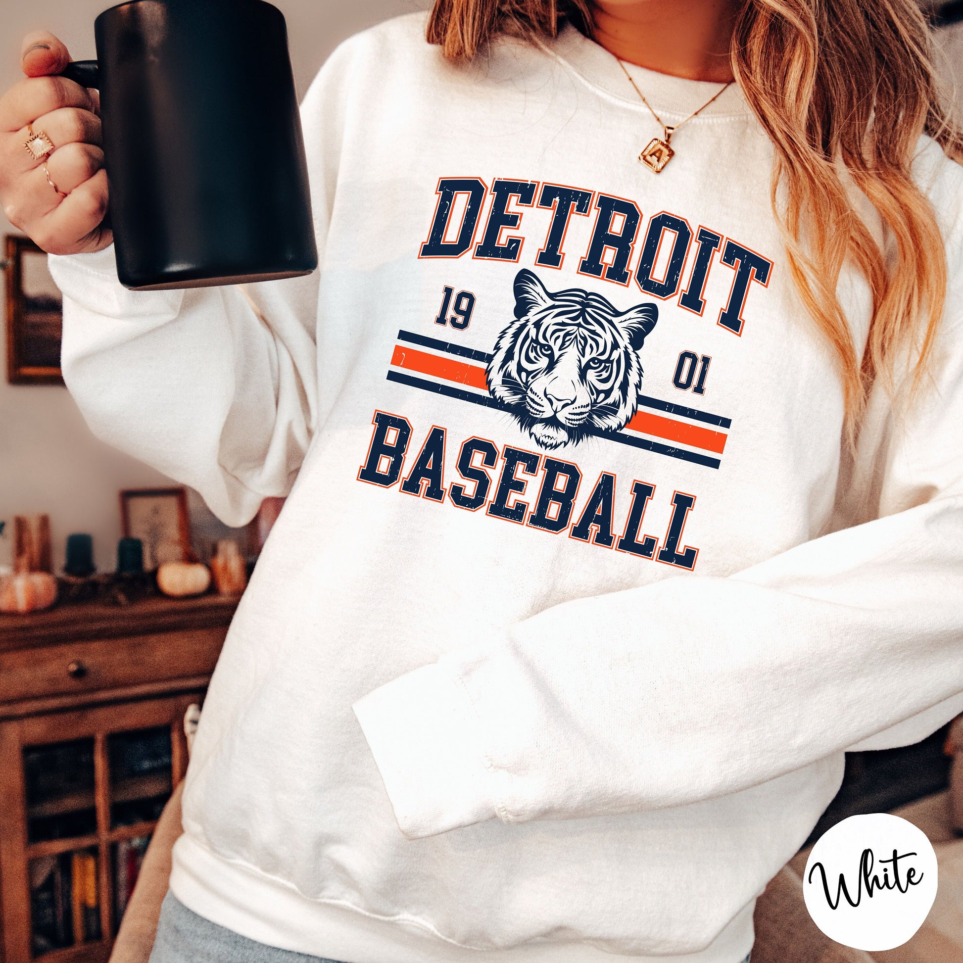 Detroit Vintage Baseball Sweatshirt | Retro Sports Pullover | Unisex Cozy Sweater | Gift for Baseball Fans | Vintage Detroit Apparel