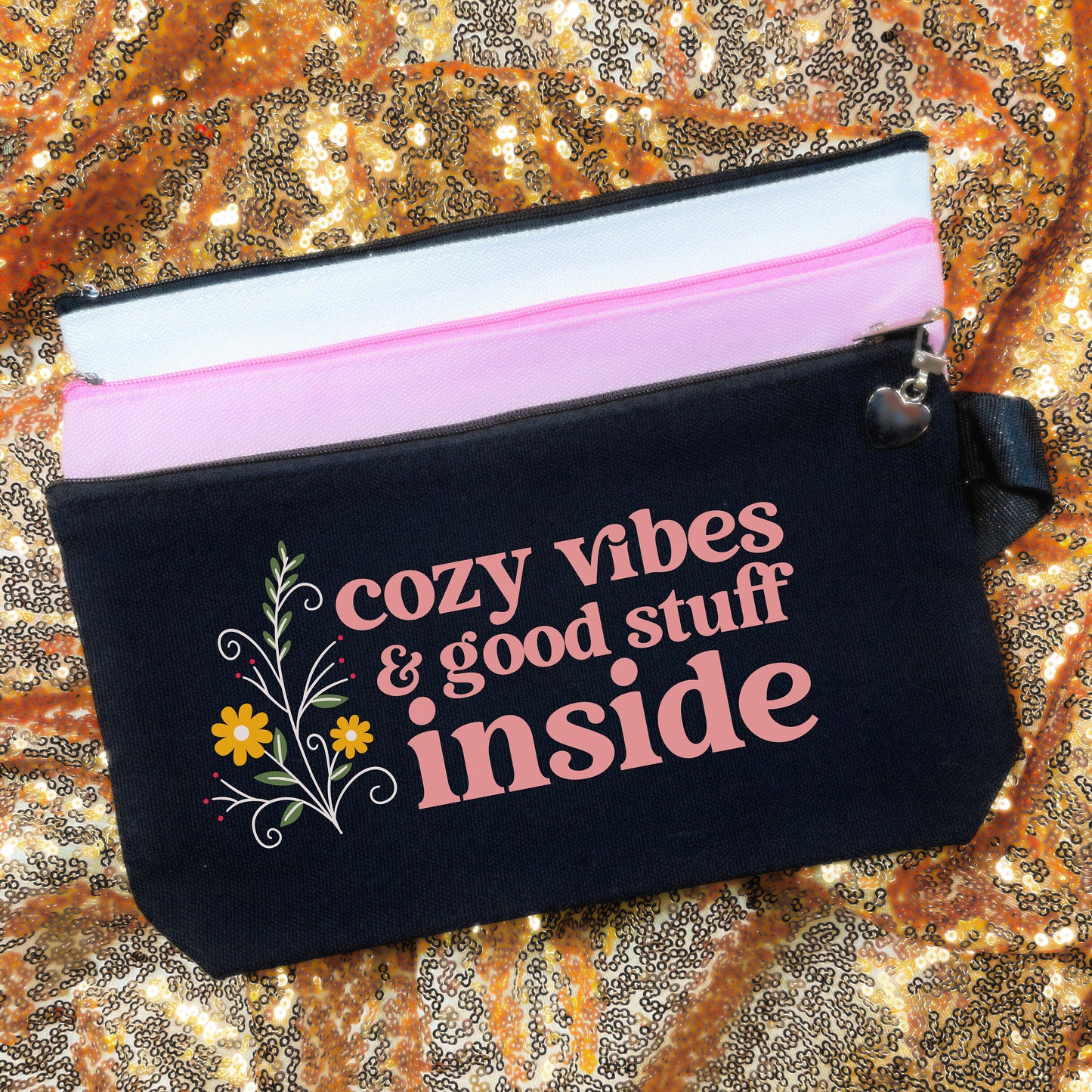 Cute Sayings - Cotton Canvas Makeup Bag | Bridesmaid Cosmetic Bag | Cute Makeup Bag | Bridesmaid Proposal | Bridesmaid Gift | Gift for Her