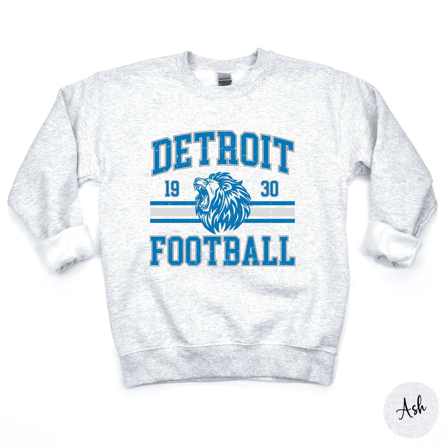 Vintage Detroit Football Sweatshirt | Lion Graphic | Cozy Game Day Crewneck for Men and Women | Retro Sports Sweater | Unisex Football Top