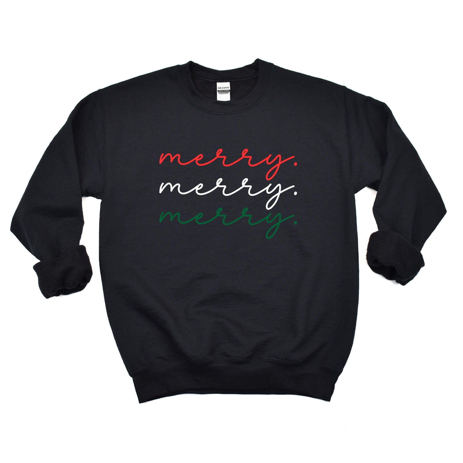 Merry Sweatshirt | Minimalist Christmas Sweater | Cozy Holiday Pullover | Simple Festive Xmas Top | Winter Gift Idea | Christmas Sweatshirt