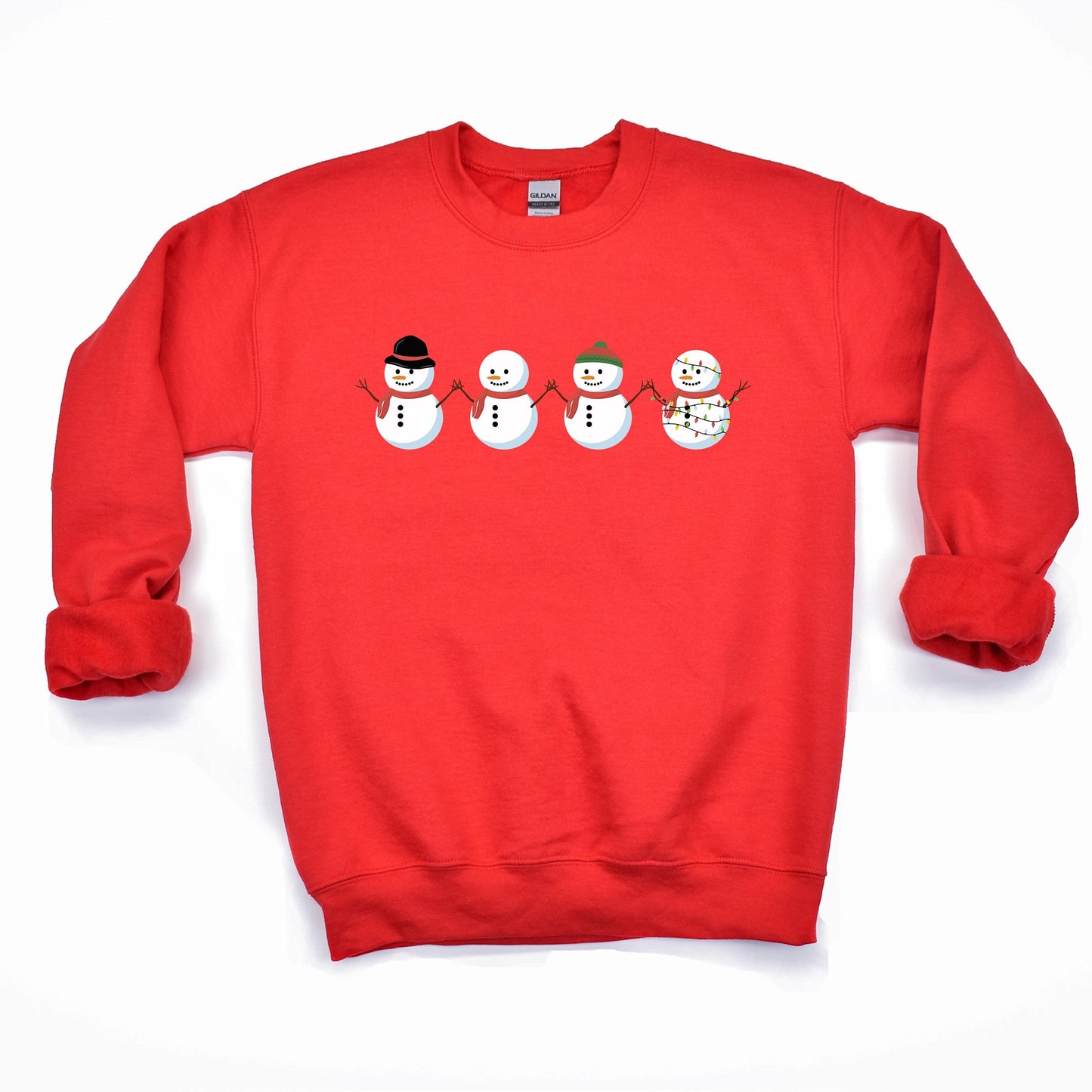 Christmas - 4 Snowmen Sweatshirt | Cute Snowman Holiday Pullover | Cozy Xmas Sweater | Festive Winter Top | Christmas Gift | Snowman Sweater