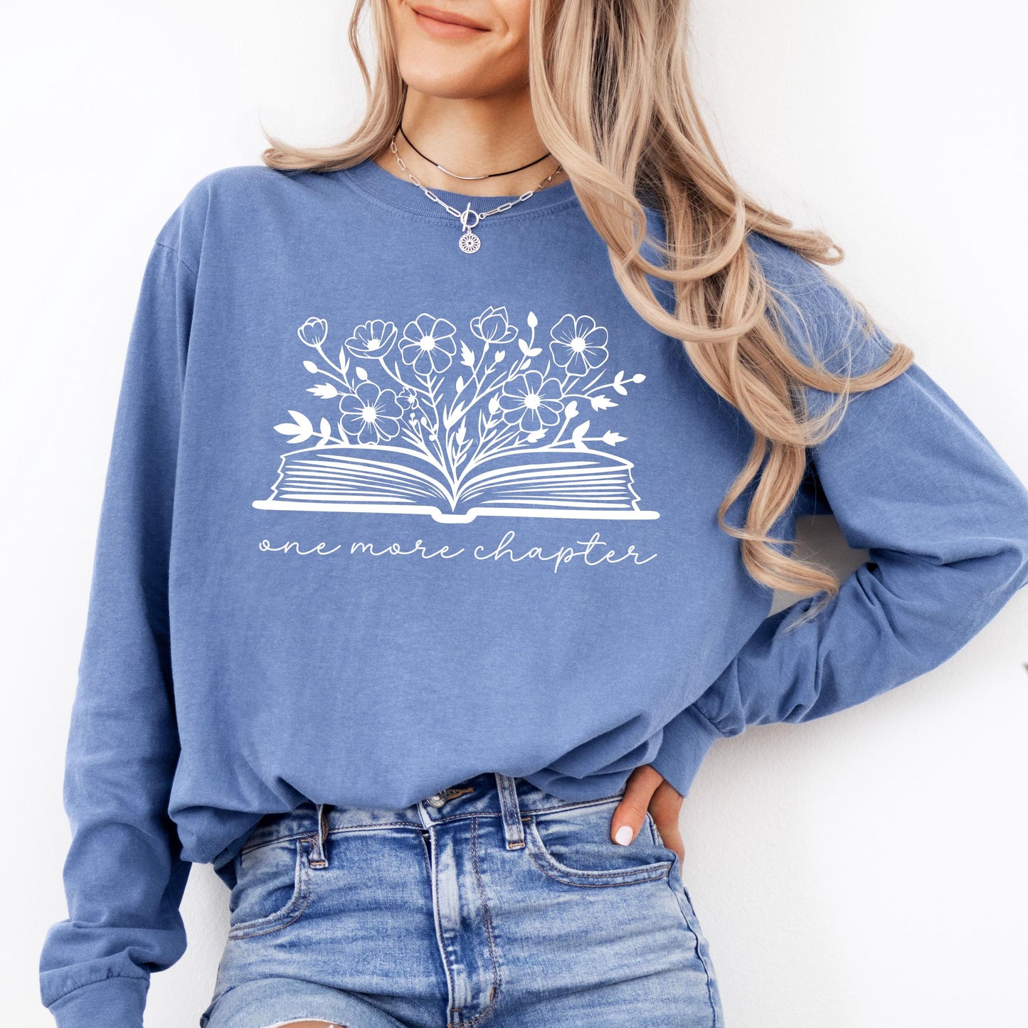 One More Chapter Long Sleeve, Reading Shirt, Book Lover Shirt, Librarian Shirts, Teacher Book Shirt, Book Lover Gift, Reading Shirt, Bookish