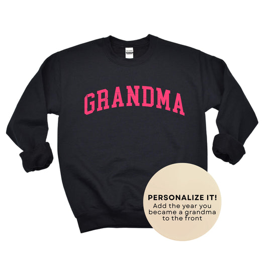 Grandma Sweatshirt with Custom Established Year | Vintage Grunge Style Crewneck | Soft Unisex Fit | Personalized Grandma Gift | Grandma Top